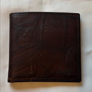 Dockers Leather Wallet Men Brown EUC